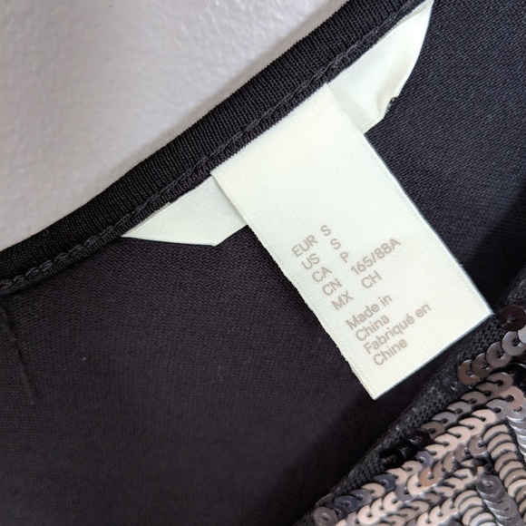 H & M Bronze Silver Black Sequin Size S - Picture 5 of 6